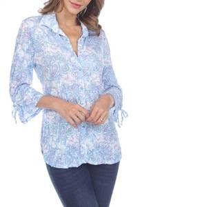Nwt carine sabrina shirt in pretty paisley